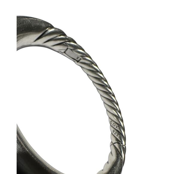 David Yurman Pure Form Solid Smooth Sterling Silver 17mm Bracelet - Picture 10 of 10